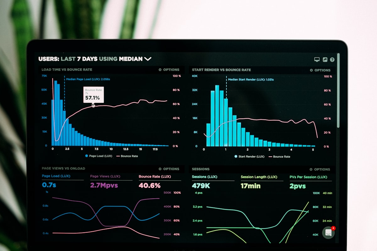 Laptop displaying an online financial education dashboard
